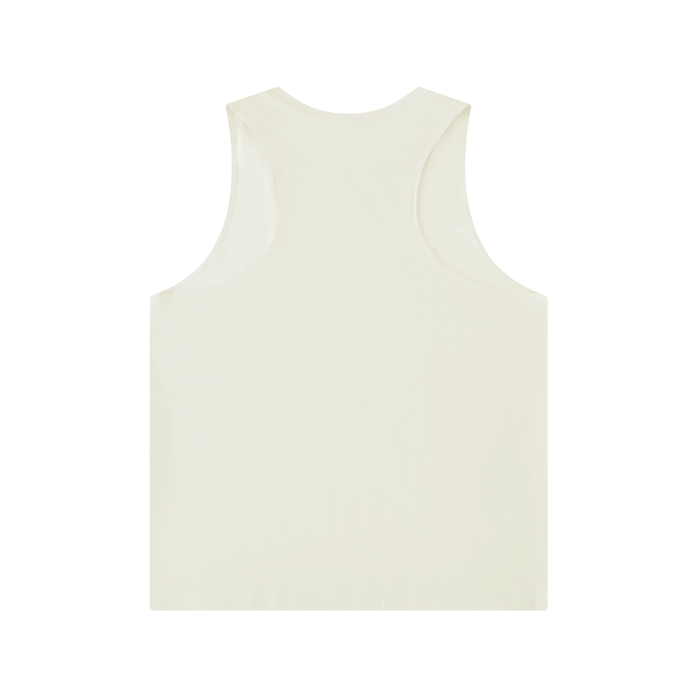 Solid color RAREBINO crewneck tank top displayed on a hanger, close-up view of soft fabric and simple sleeveless design.