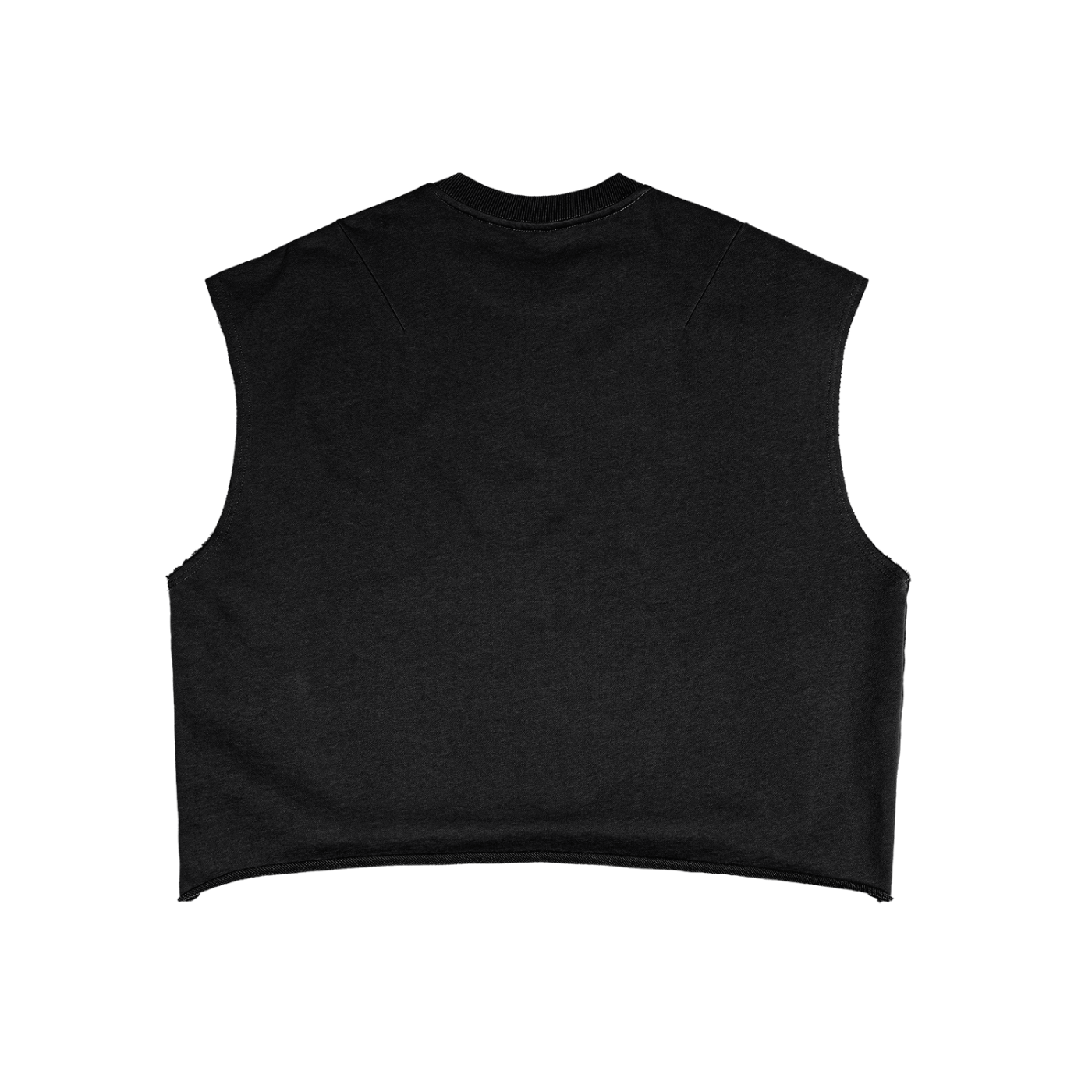 Light gray French Terry boxy tank top by RAREBINO, featuring a relaxed fit and sleeveless design.