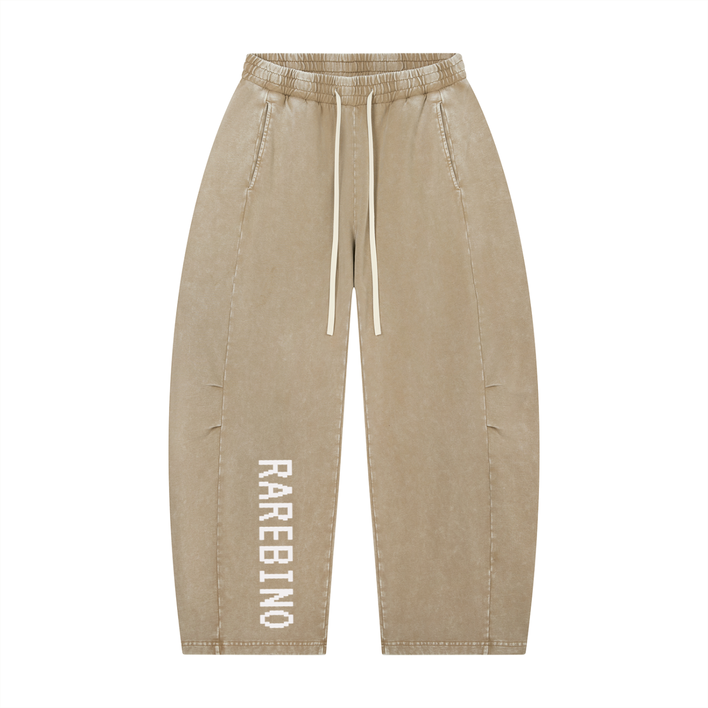 Rarebino Mineral Wash Barrel Leg Pants showing relaxed fit, distressed denim with a faded mineral wash finish and classic five-pocket style.