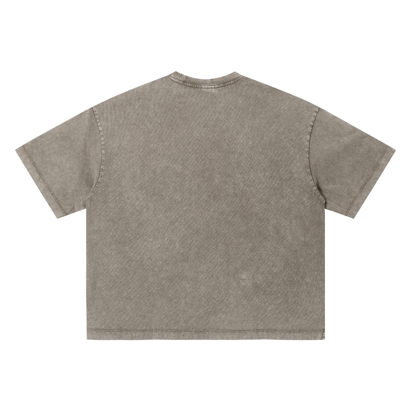 Vintage wash boxy T-shirt by RAREBINO featuring a relaxed fit and faded denim-style fabric on a plain background.