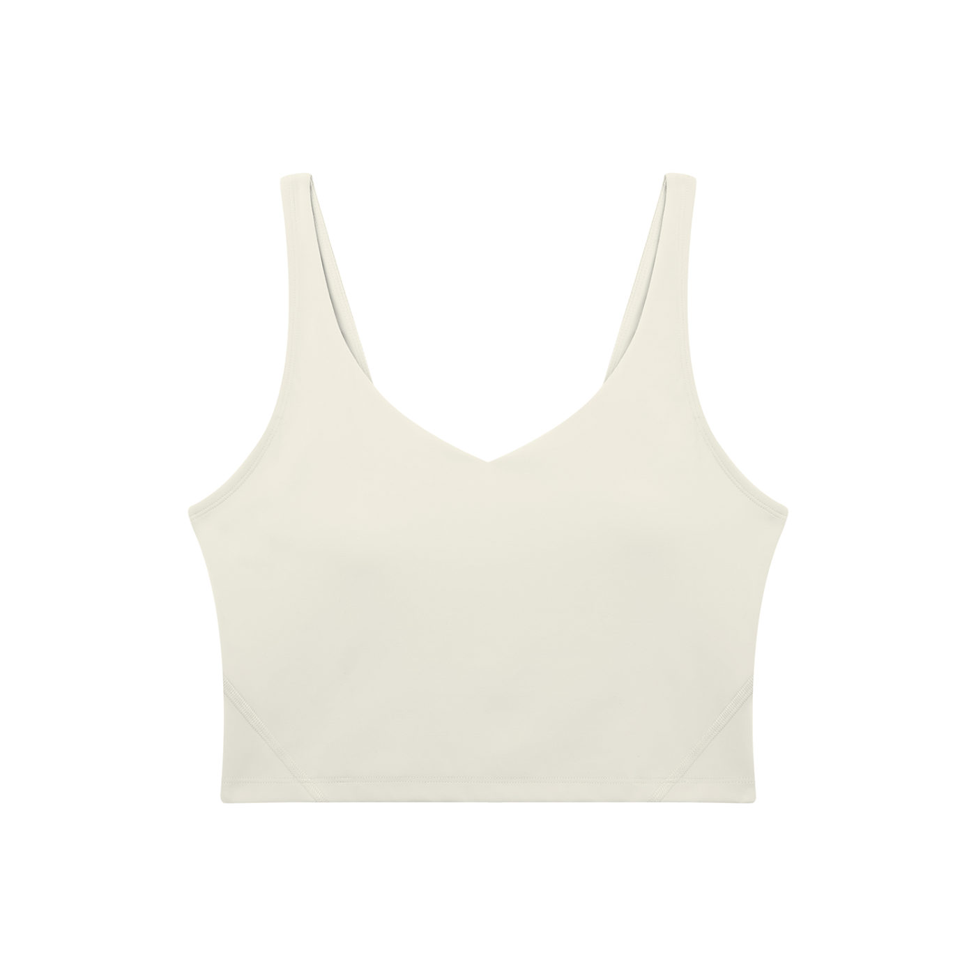 RAREBINO V-neck yoga sports bra showing a comfortable fit and breathable fabric in a natural pose.