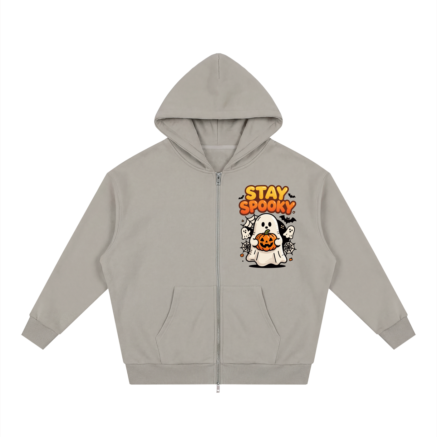 RareBino loose solid full zip hoodie in black, featuring a hood, front pockets, and a casual fit.