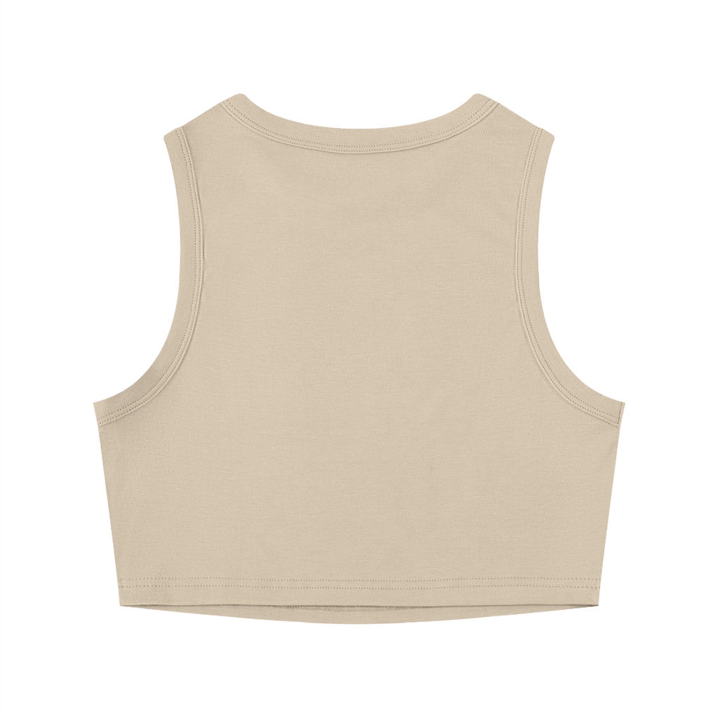 Rarebino tight crewneck crop tank top shown in black with fitted style and short sleeves, designed for a casual, trendy look.