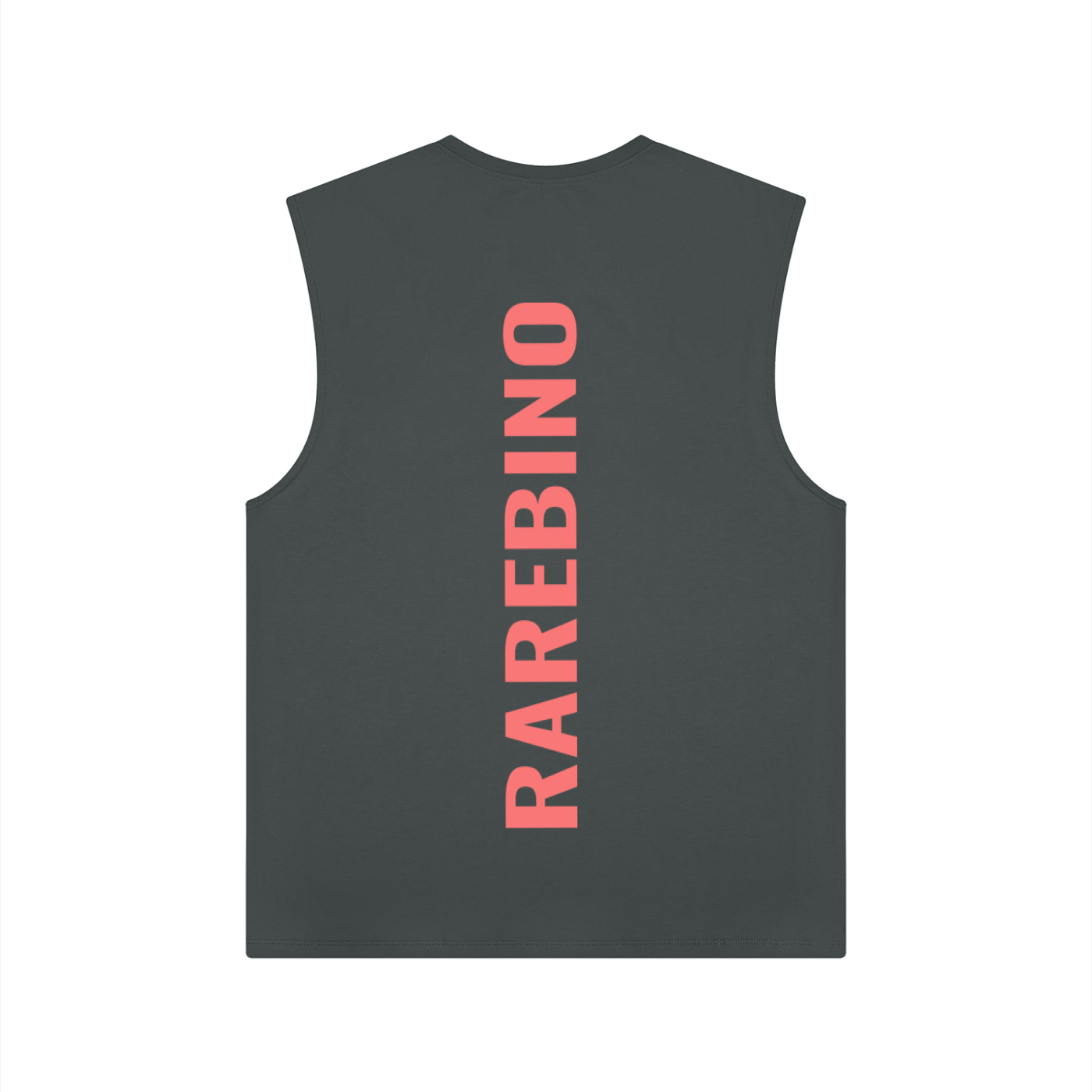 RAREBINO performance tank top in lightweight, breathable fabric, shown in a close-up of the athletic sleeveless top.