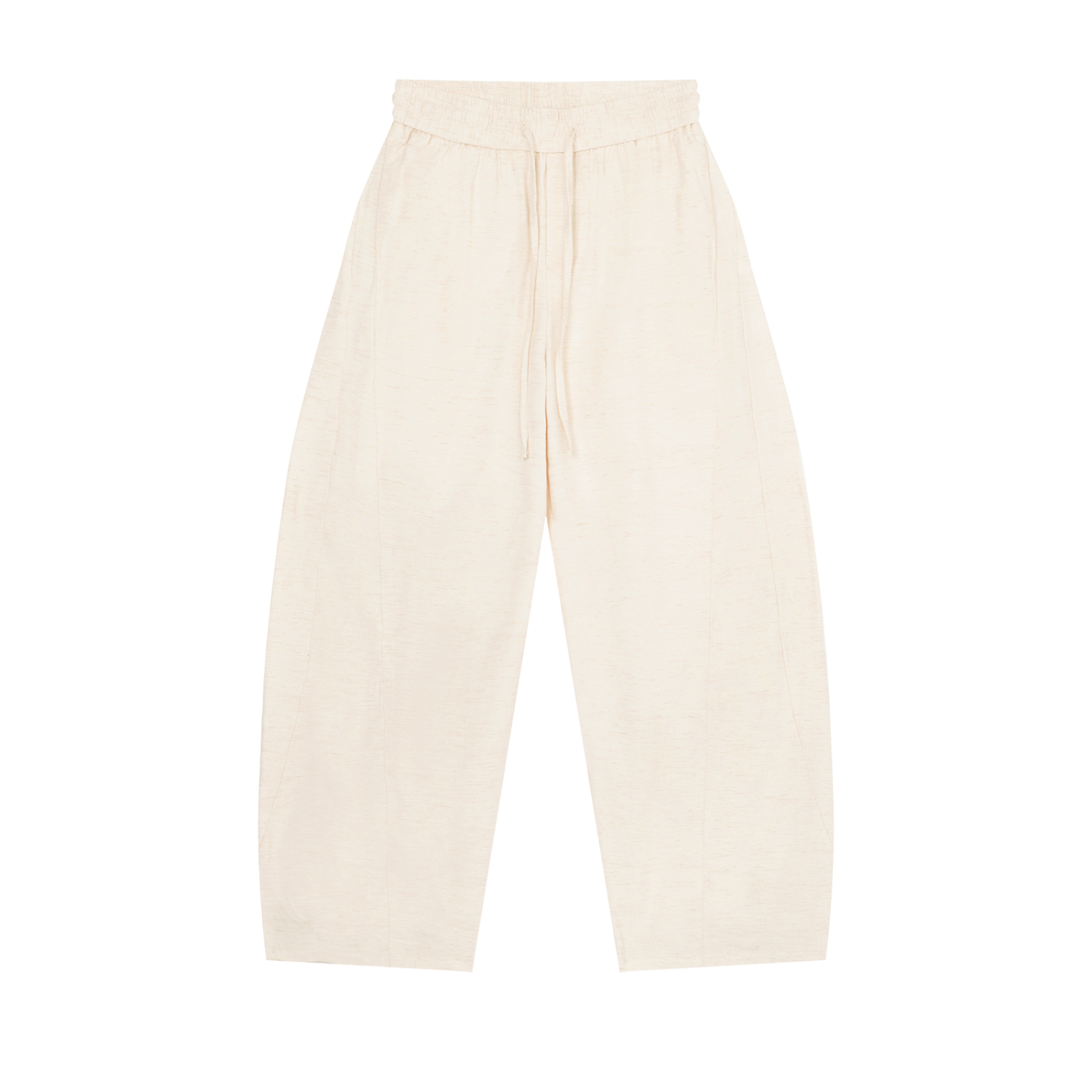 Rarebino wide leg drawstring pants in neutral fabric, featuring a relaxed fit and adjustable waist for casual comfort.