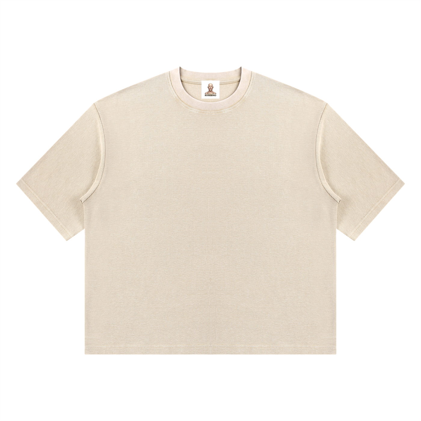 Mineral wash waffle boxy T-shirt by RAREBINO featuring a relaxed fit and textured fabric in a casual style.