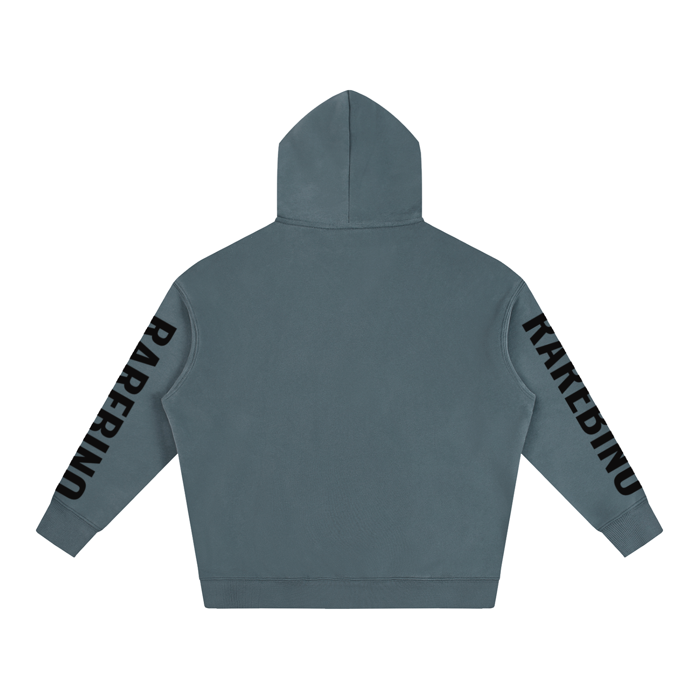 Oversize RAREBINO fleeced hoodie with a relaxed fit and cozy fleece lining, shown in a front view.