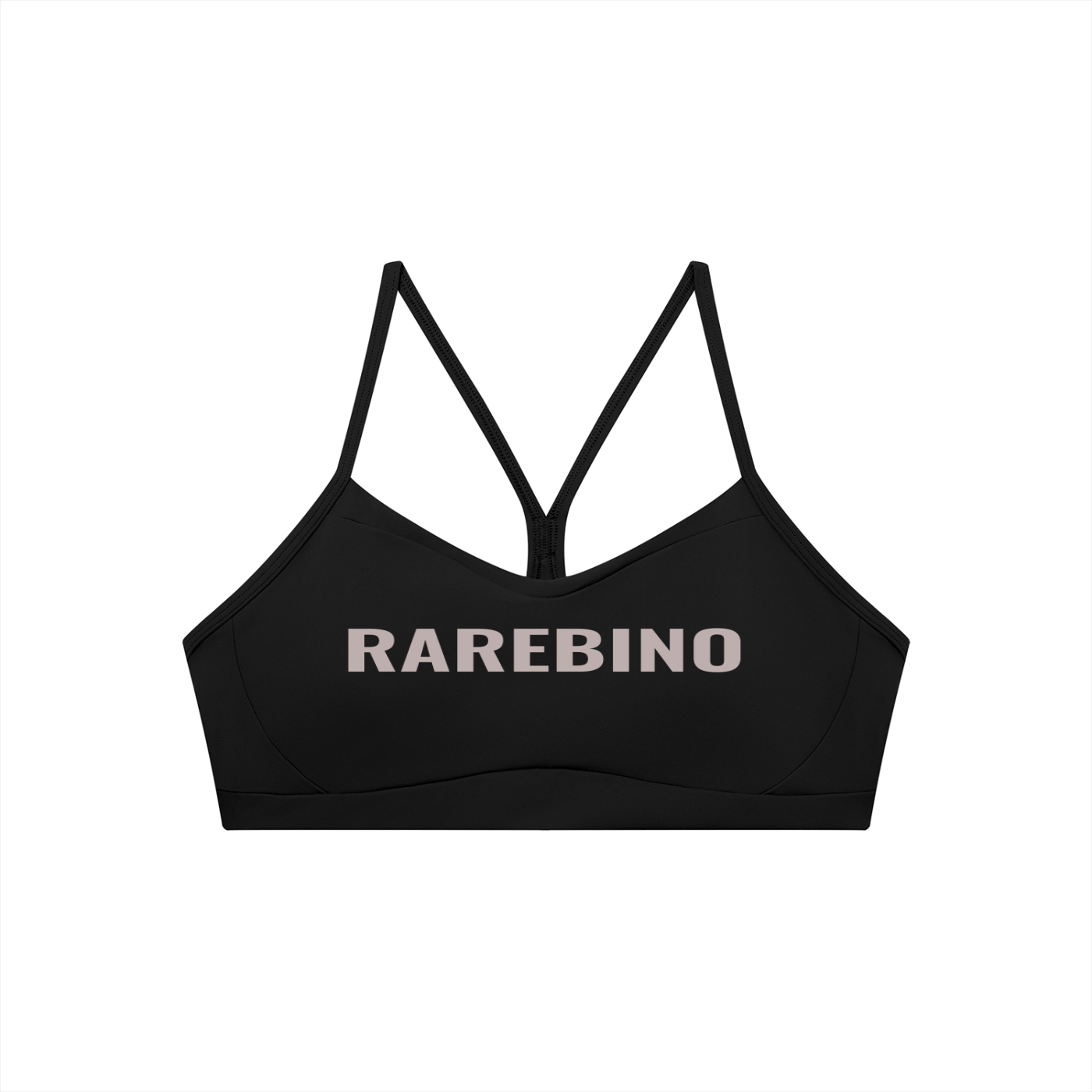 Women's tight cropped sports bra by RAREBINO, featuring a snug fit, breathable fabric, and supportive design for active wear.