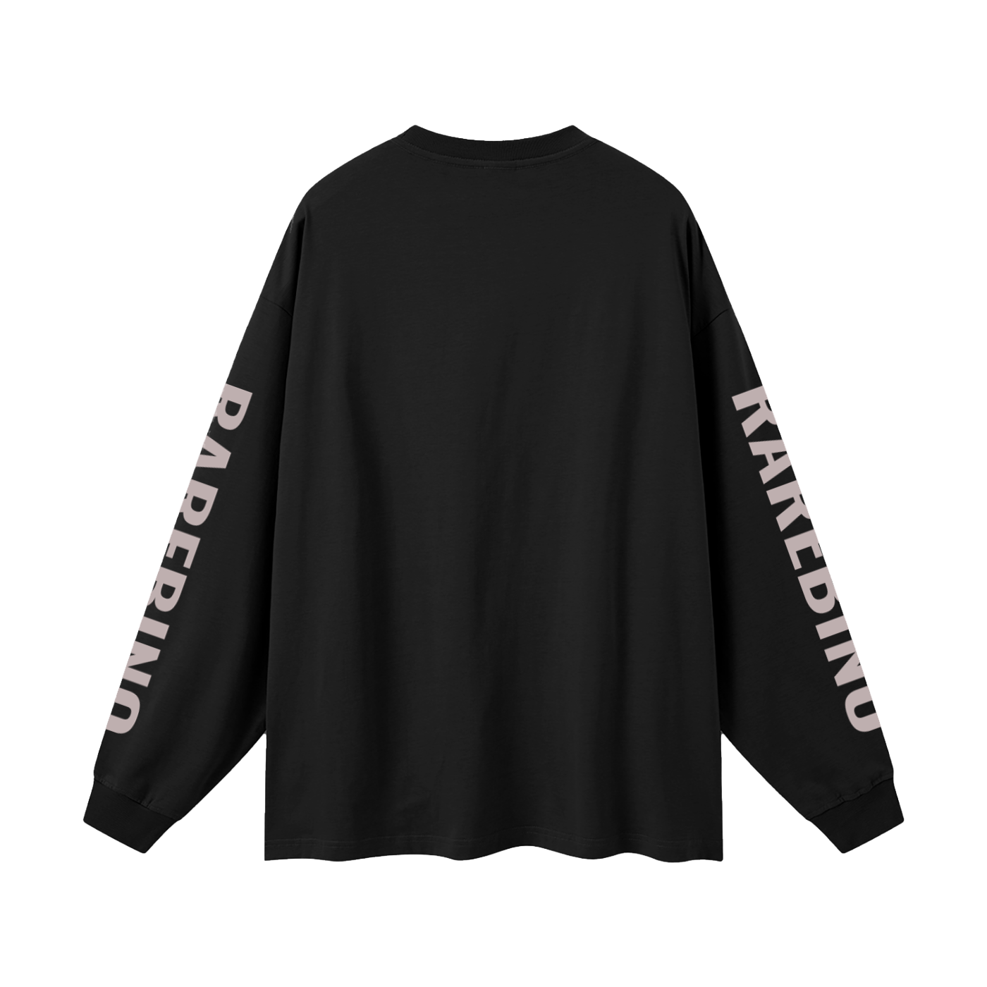 Oversized RAREBINO long sleeve T-shirt in soft fabric, featuring a relaxed fit and casual style for everyday wear.
