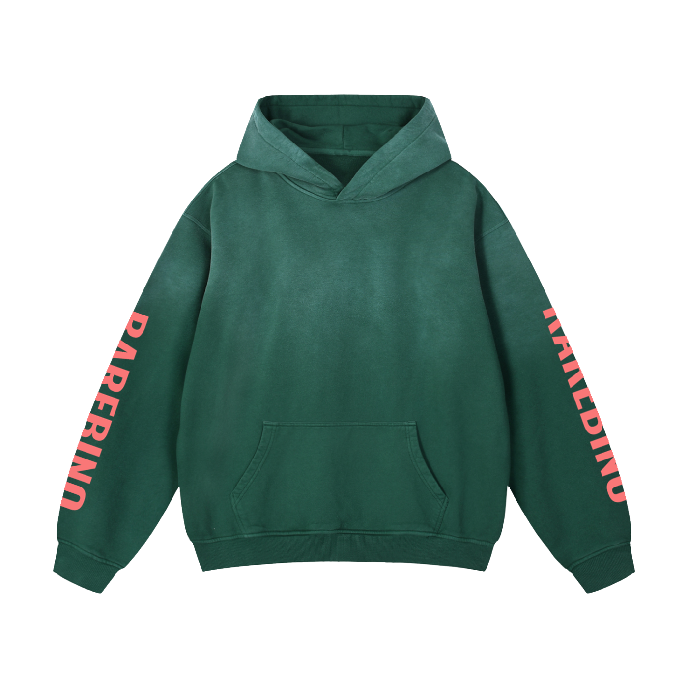 Rarebino heavyweight sunfade oversized hoodie with a relaxed fit and sun-bleached design, shown in a soft fabric close-up.