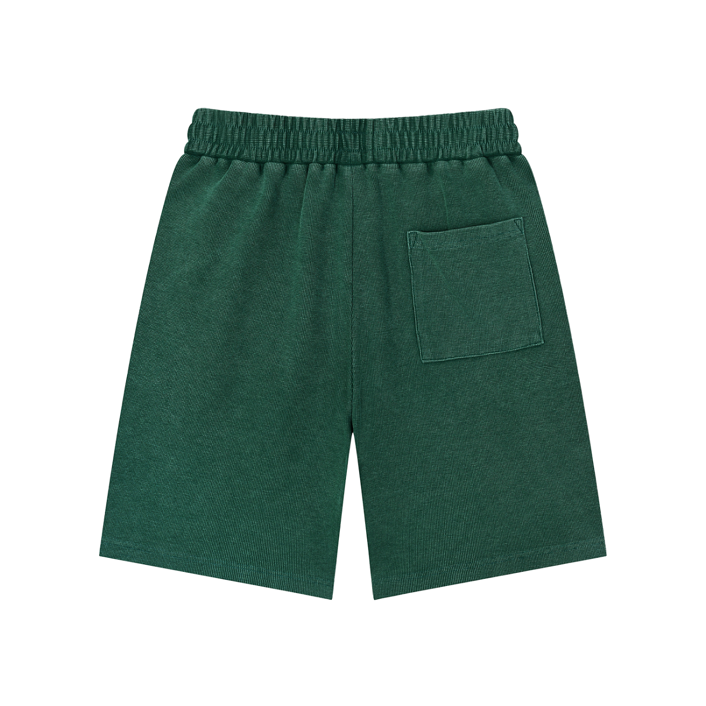 Mineral wash waffle knit shorts by RAREBINO featuring a relaxed fit and textured fabric in beige color.