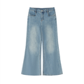 Vintage wash flared leg jeans from RAREBINO showing high-rise fit and classic denim texture in a natural pose.