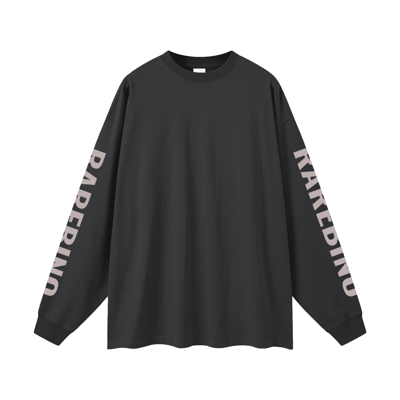 Oversized long sleeve T-shirt by RAREBINO, shown in a relaxed fit with a comfortable crew neckline and casual style.