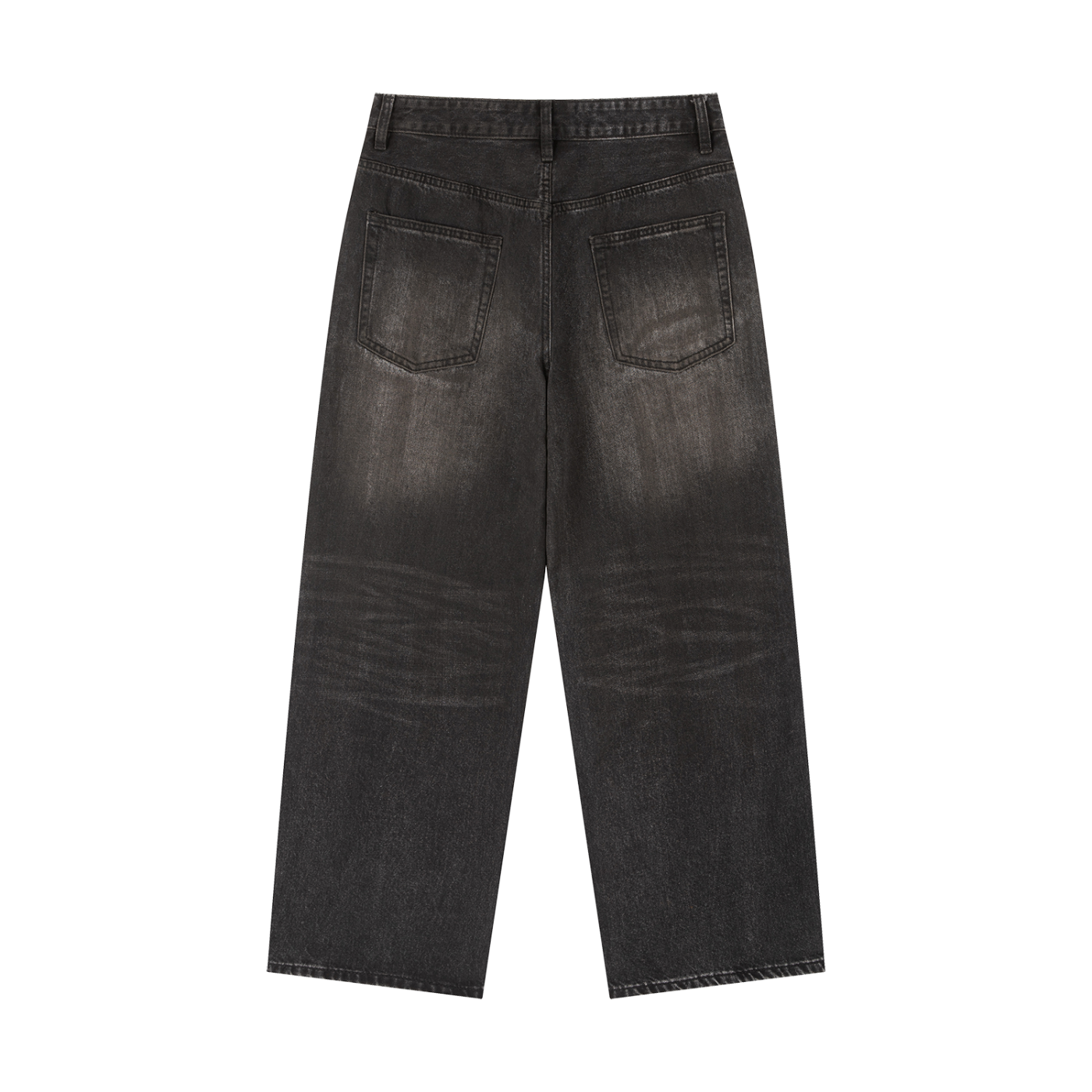 Vintage wash heavyweight denim jeans by RAREBINO, showing classic fit and distressed details on a neutral background.