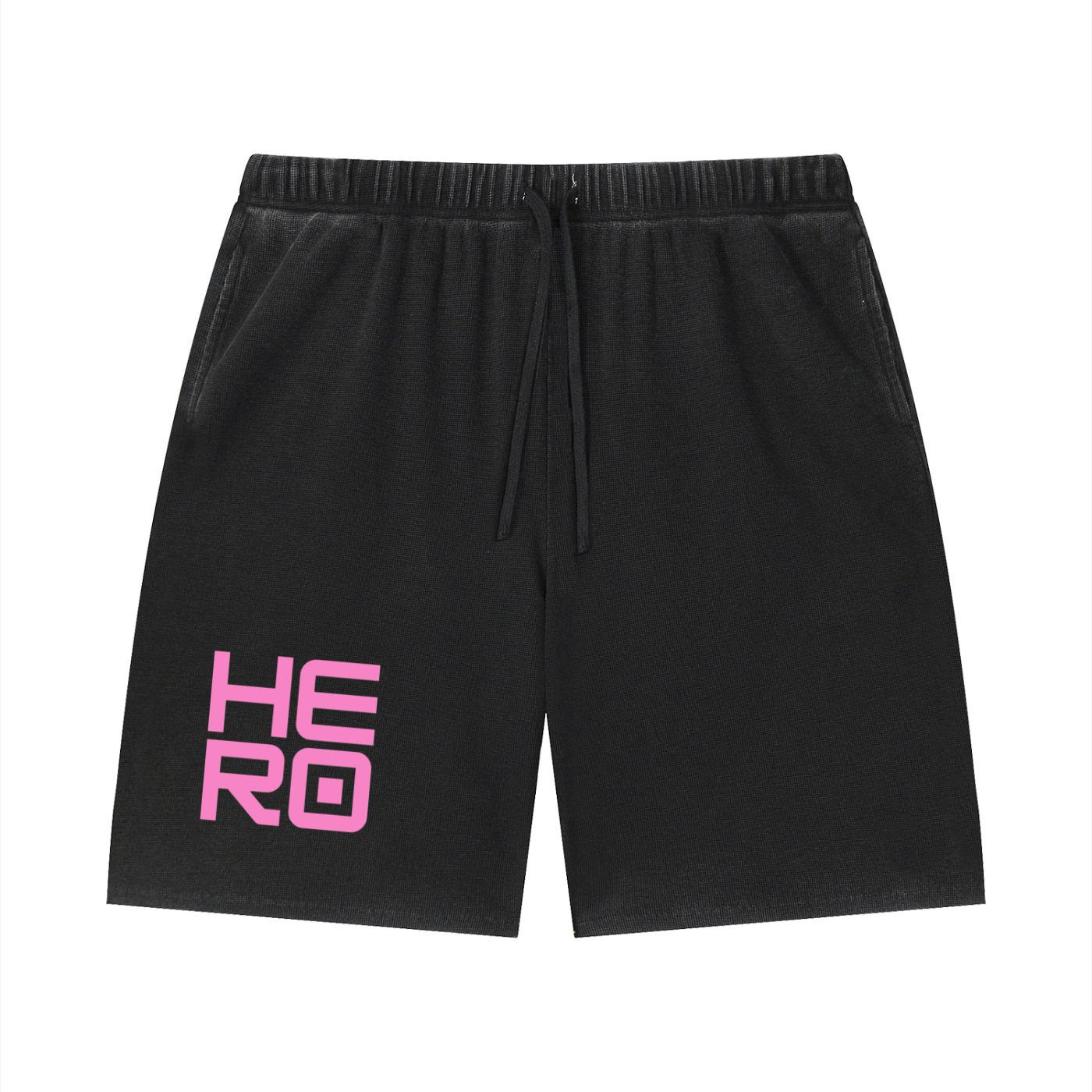 Rarebino Wash Sunfade Waffle Raw Hem Shorts featuring a relaxed fit and distressed hem, perfect for casual summer wear.