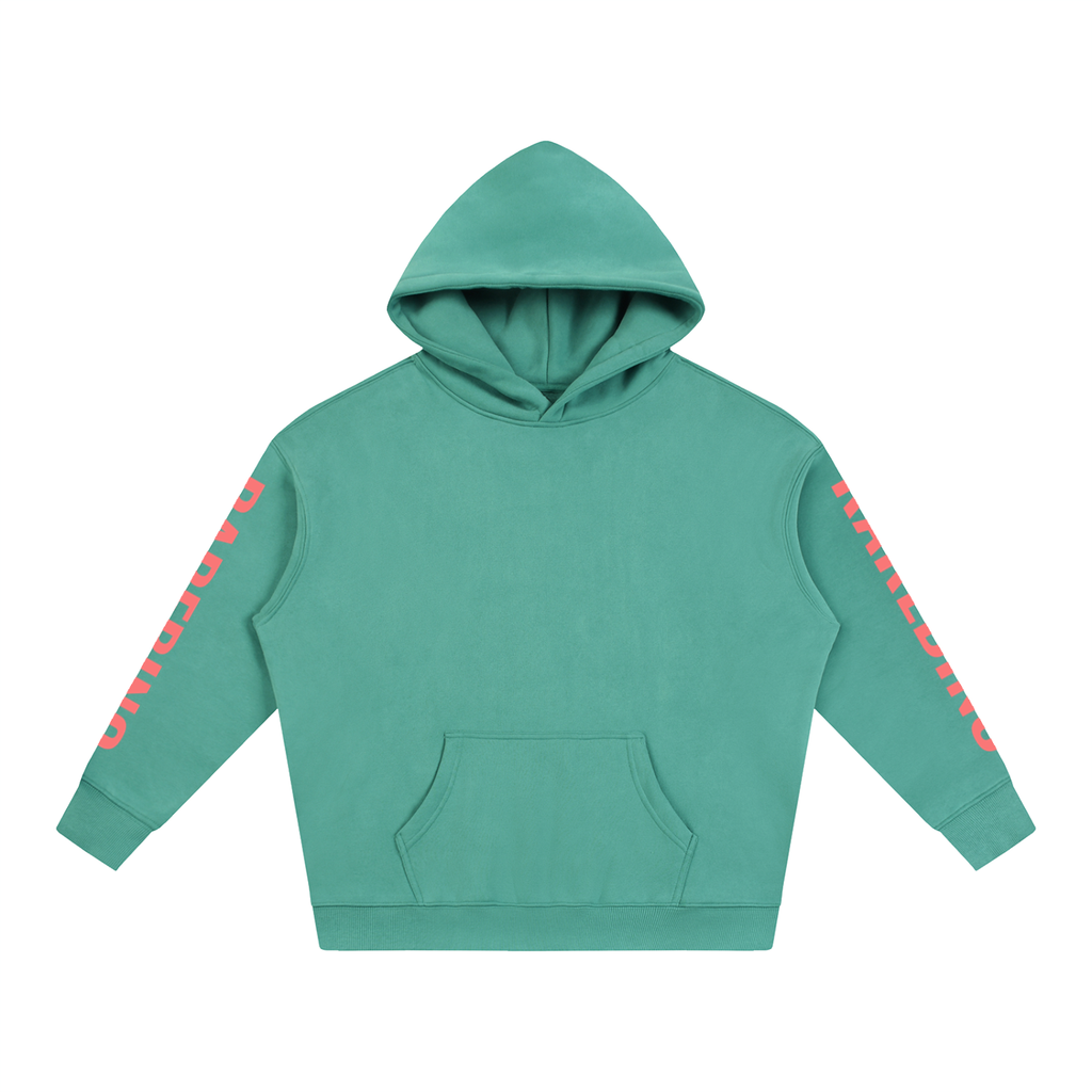 Oversize RAREBINO fleeced hoodie with a relaxed fit, soft fleece fabric, and a cozy casual style for comfortable wear.