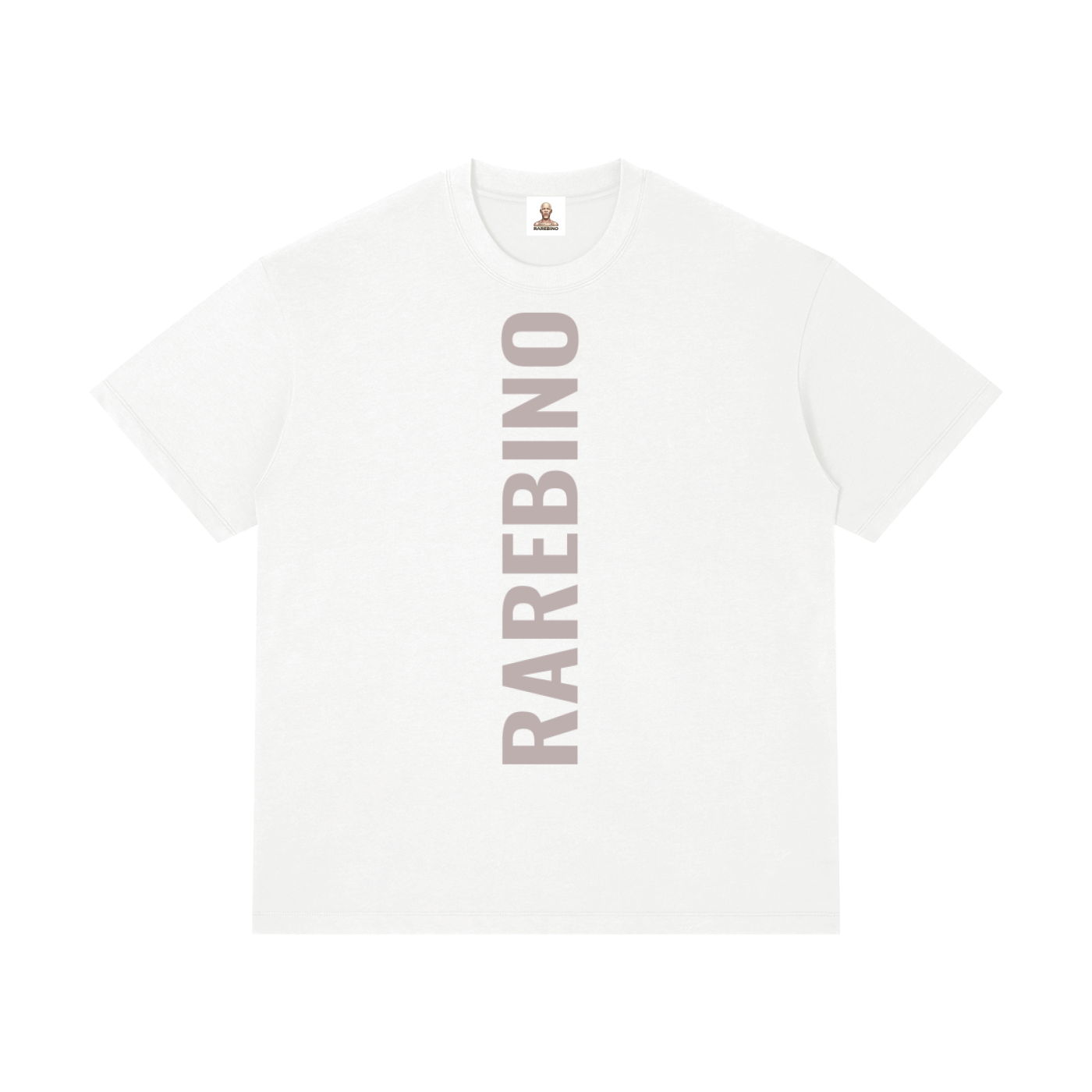 Rarebino regular fit crewneck T-shirt, plain design, soft cotton fabric, shown in a neutral color on a flat surface.