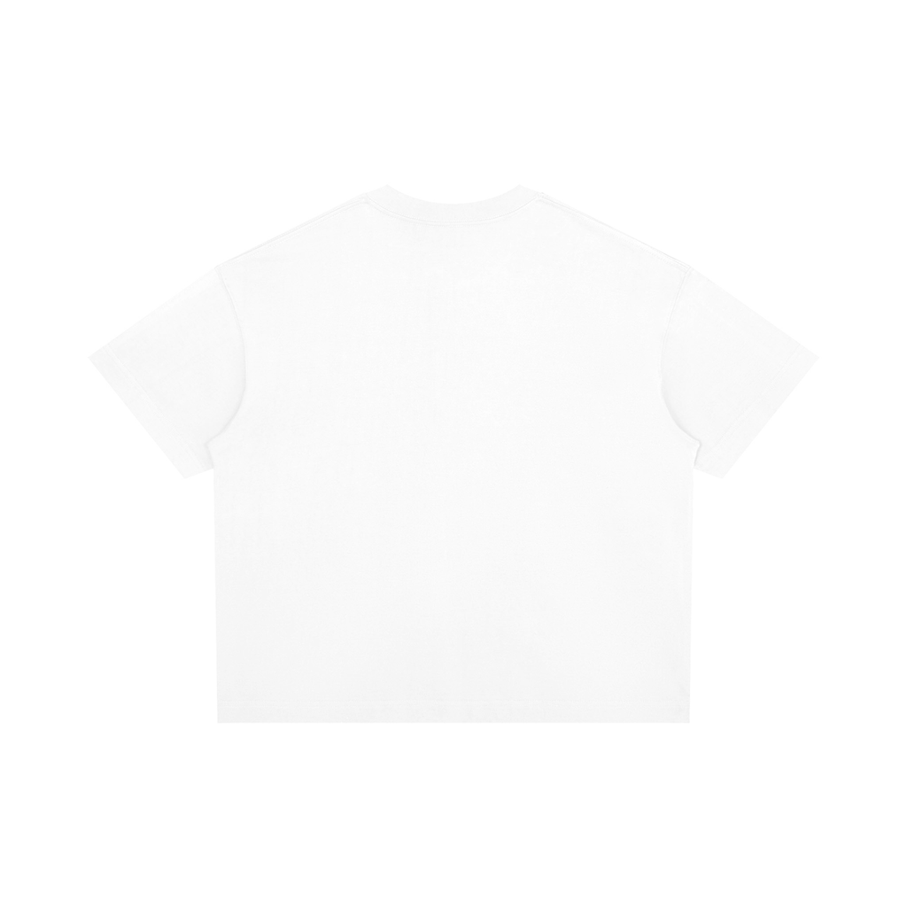 RAREBINO boxy drop shoulder T-shirt in neutral fabric with a relaxed fit, displayed on a plain background.
