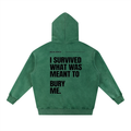 Oversized RAREBINO Snow Wash Fleece Hoodie in soft, cozy fabric with a relaxed fit and hood, perfect for casual wear.