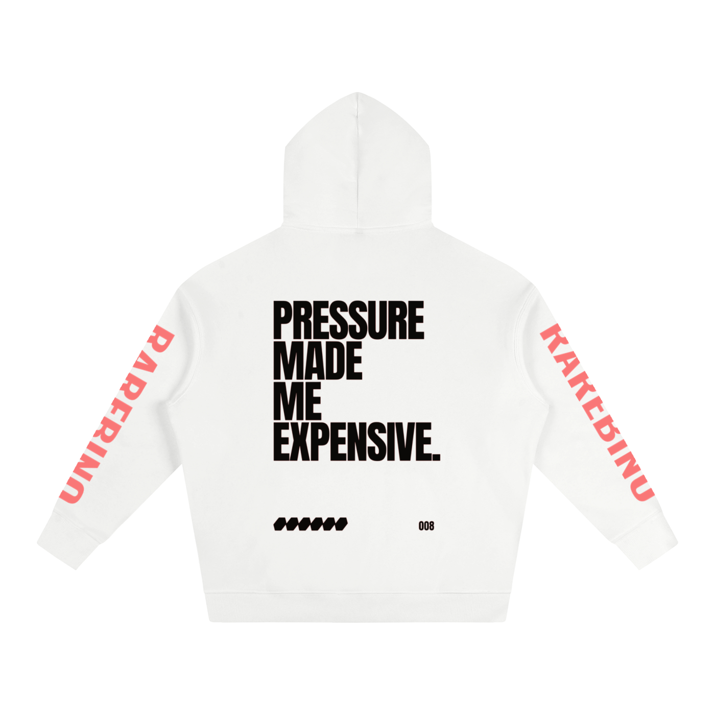 Cream oversize fleeced hoodie by RAREBINO with a relaxed fit and soft fabric, displayed on a hanger.