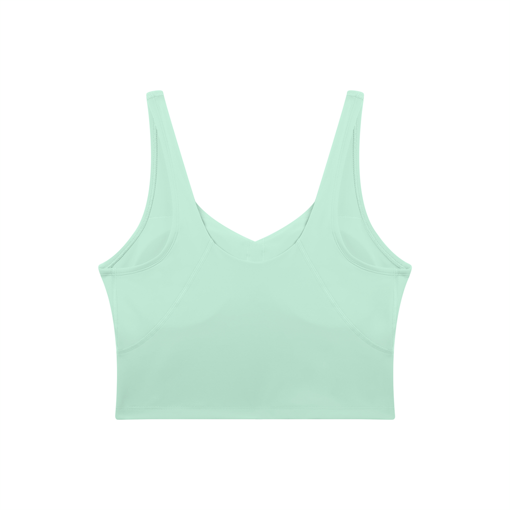 RAREBINO V-neck yoga sports bra in black, featuring soft fabric and supportive design for comfortable workout wear.