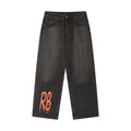Vintage Wash Heavyweight Denim Jeans by RAREBINO, showcasing classic fit, durable fabric, and faded denim texture.