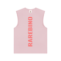 RAREBINO Performance Tank Top in black, fitted athletic top with breathable fabric and racerback design for workout comfort.