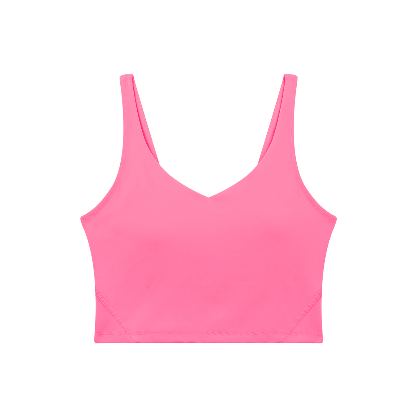 V-Neck RAREBINO yoga sports bra with supportive fit and breathable fabric, shown in a close-up front view.