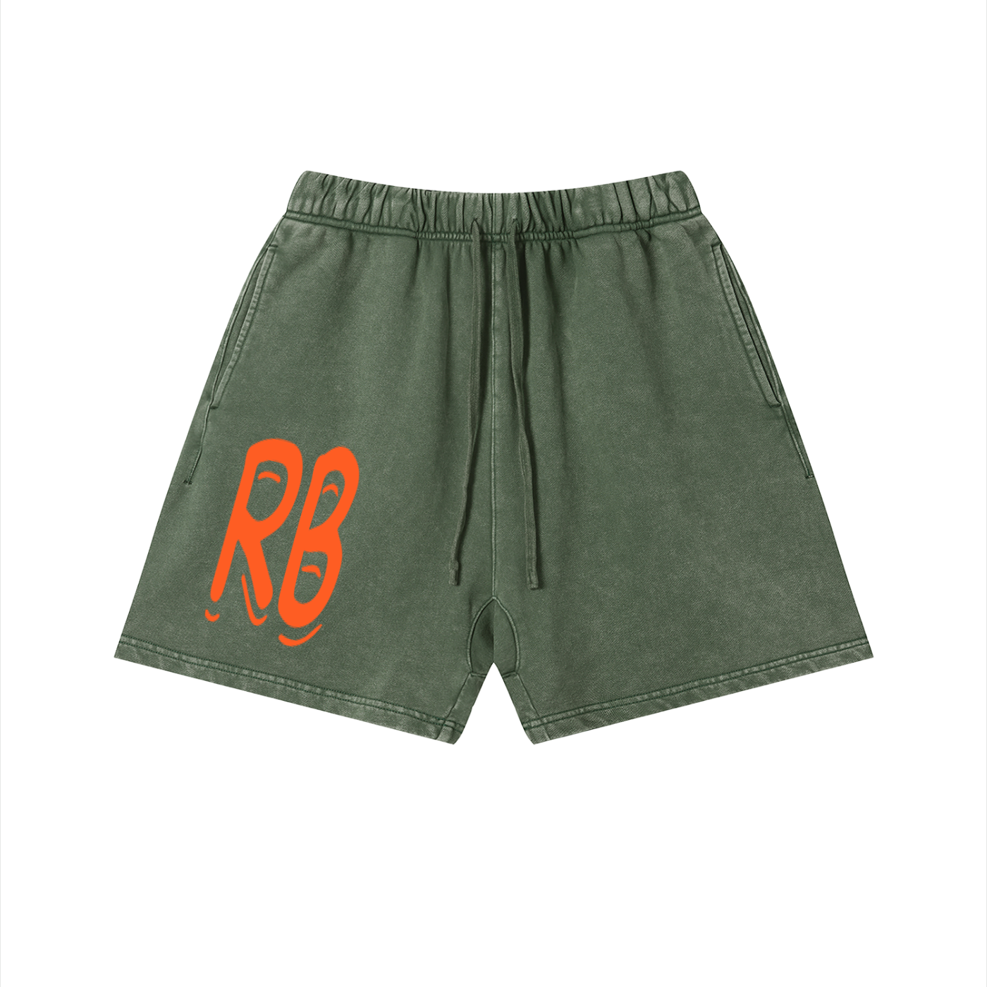 Vintage wash cotton shorts by RAREBINO, showing relaxed fit and distressed denim texture on a casual summer style.