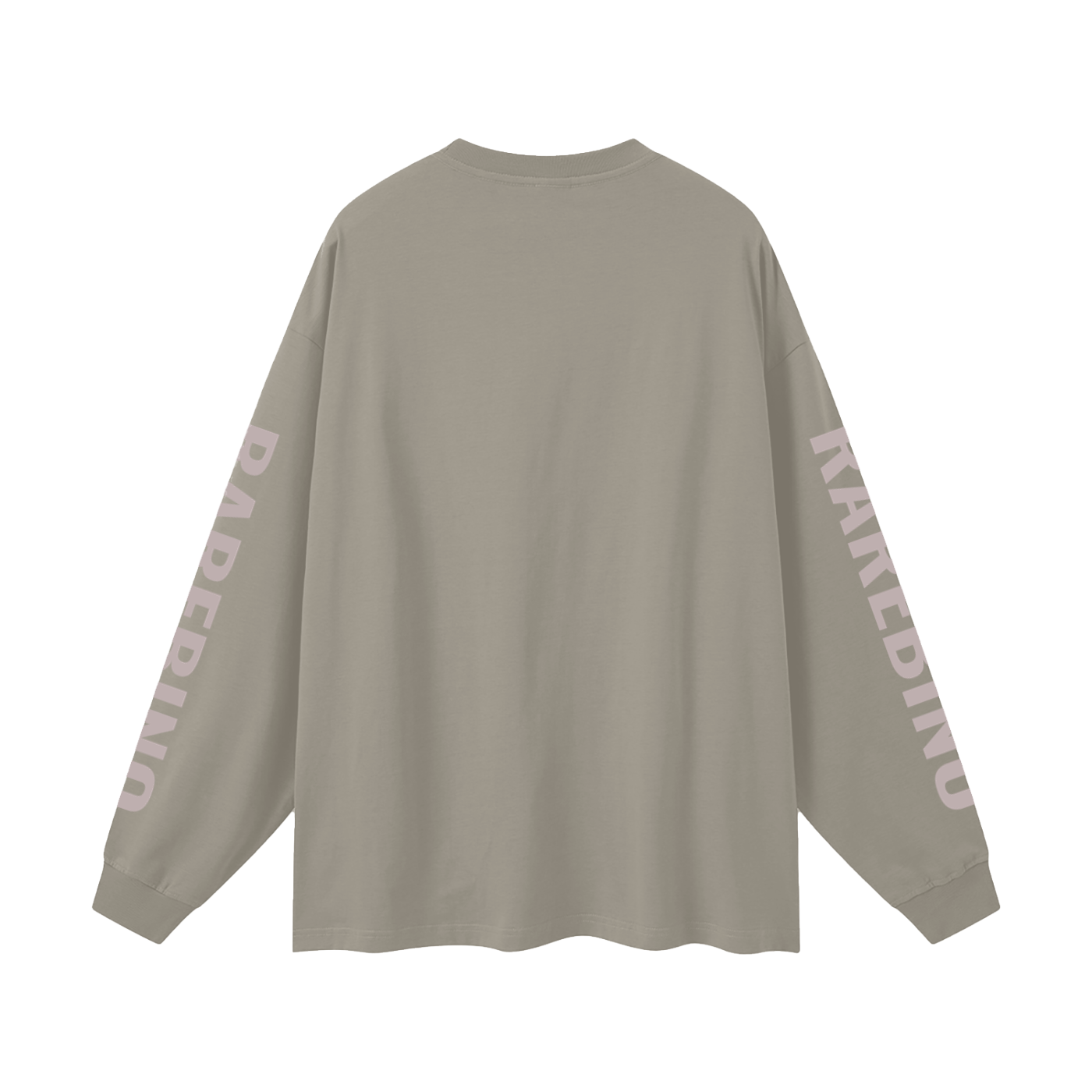 Black oversized long sleeve T-shirt by RAREBINO, featuring a relaxed fit and soft fabric with a simple crew neckline.