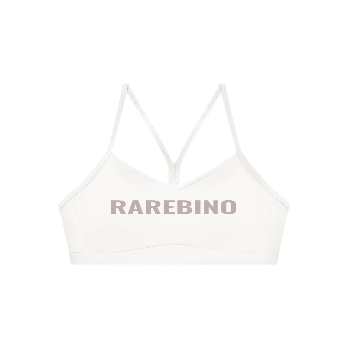 Women's tight cropped sports bra by RAREBINO, featuring a fitted design with breathable fabric and a supportive elastic band.
