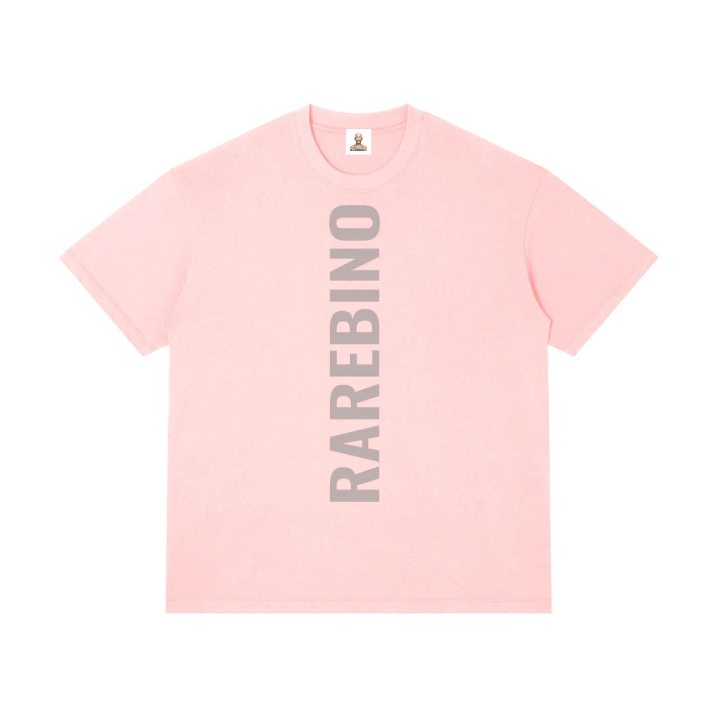 Rarebino regular fit crewneck T-shirt in a solid color, shown laid flat with short sleeves and classic neckline.
