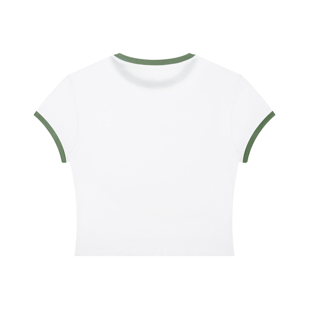 Color block Slim T-shirt by RAREBINO featuring a fitted design and contrasting color sections on soft fabric.