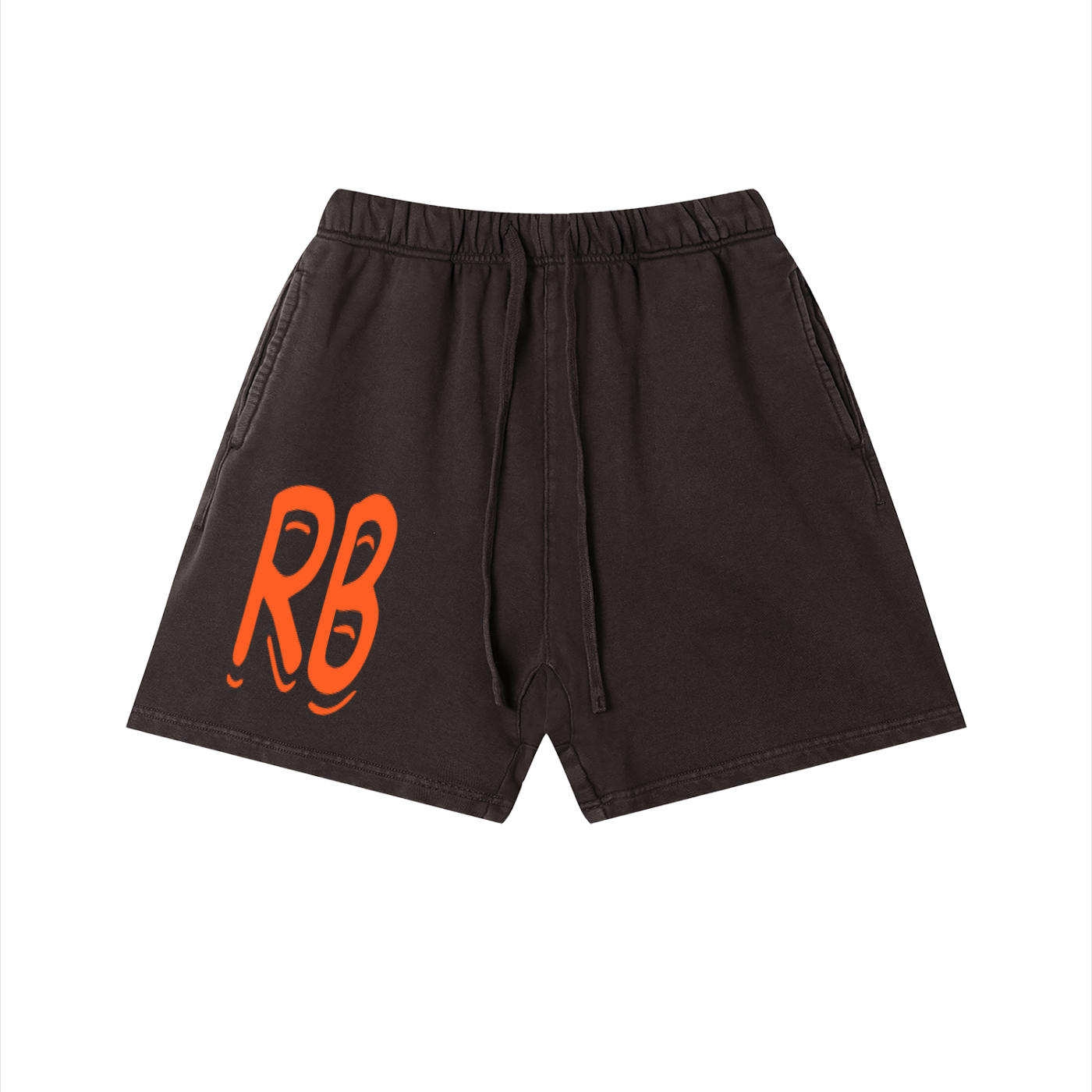 Vintage wash cotton shorts by RAREBINO, showing relaxed fit with distressed detailing and rolled hems on soft, breathable fabric.