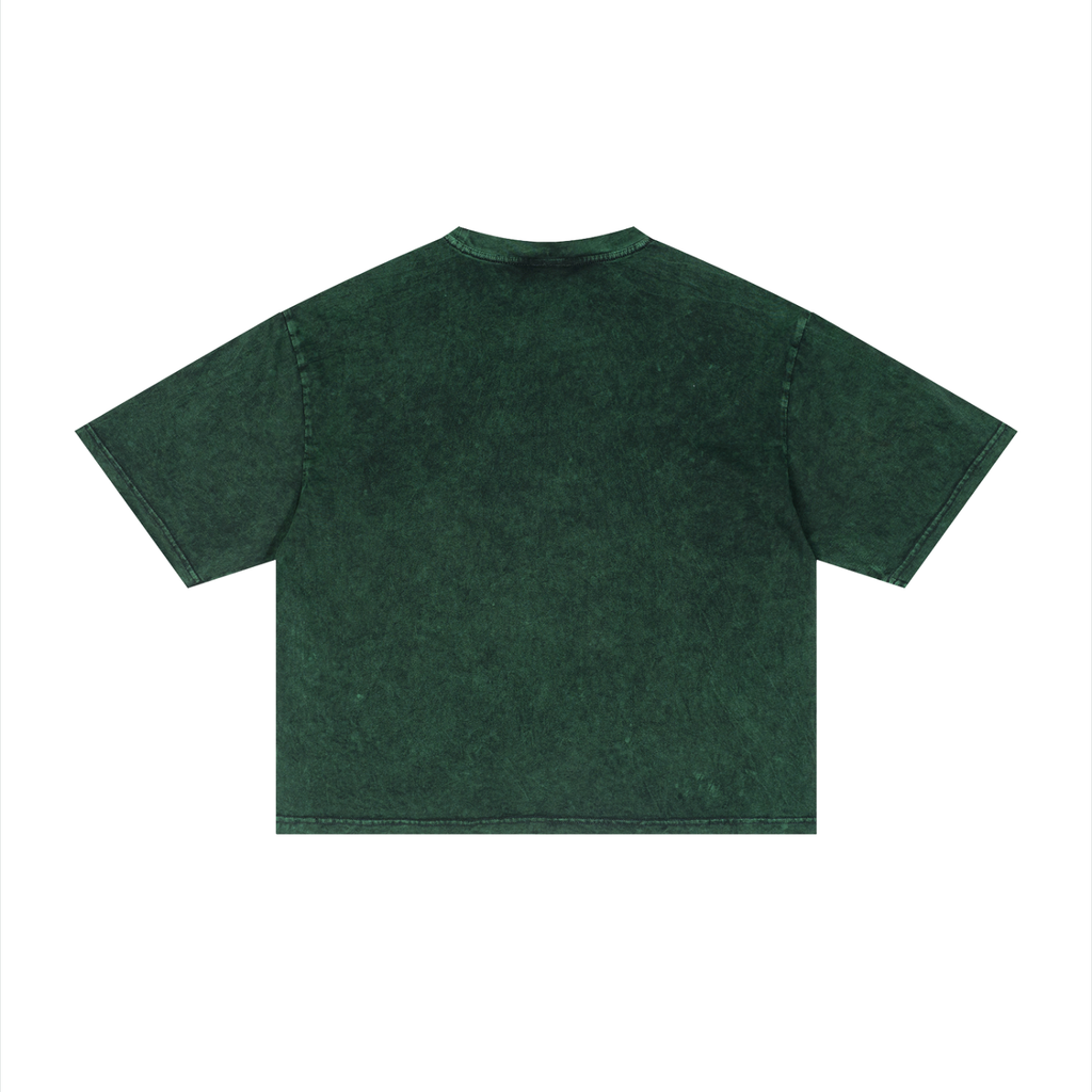Mineral wash boxy T-shirt by RAREBINO in light blue with a relaxed fit and soft, textured fabric.