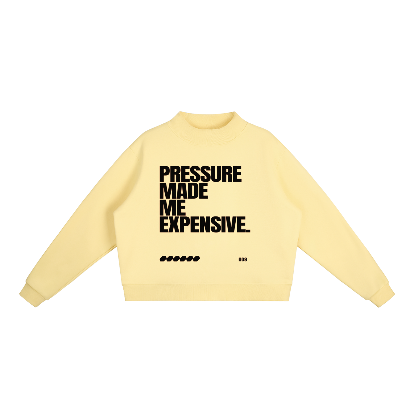 Rarebino essential fleece mock-neck crew sweatshirt in soft fabric, shown in a cozy, fitted style with long sleeves.
