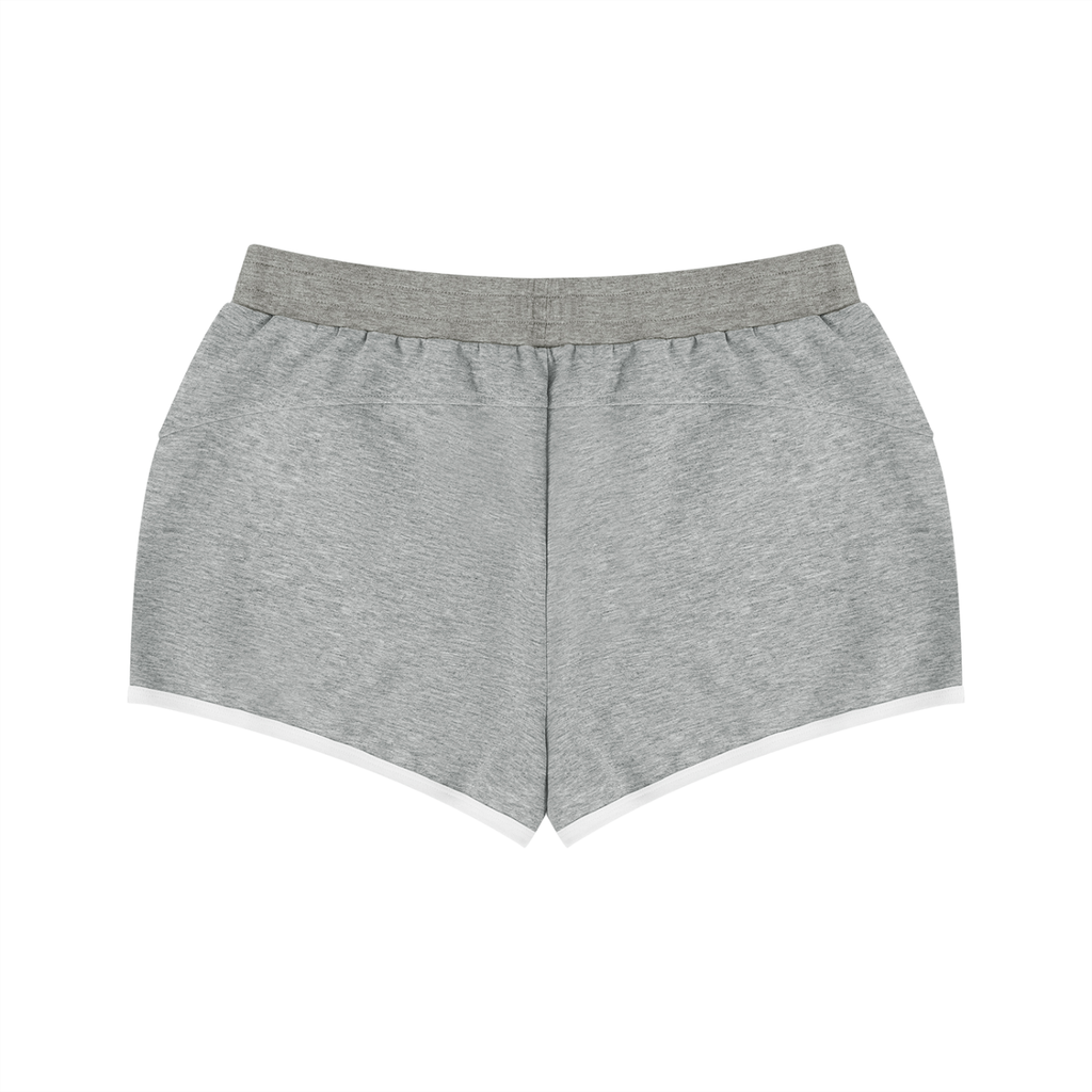 Women's retro contrast binding shorts by RAREBINO featuring high-waisted design, vintage style, and bold color accents.