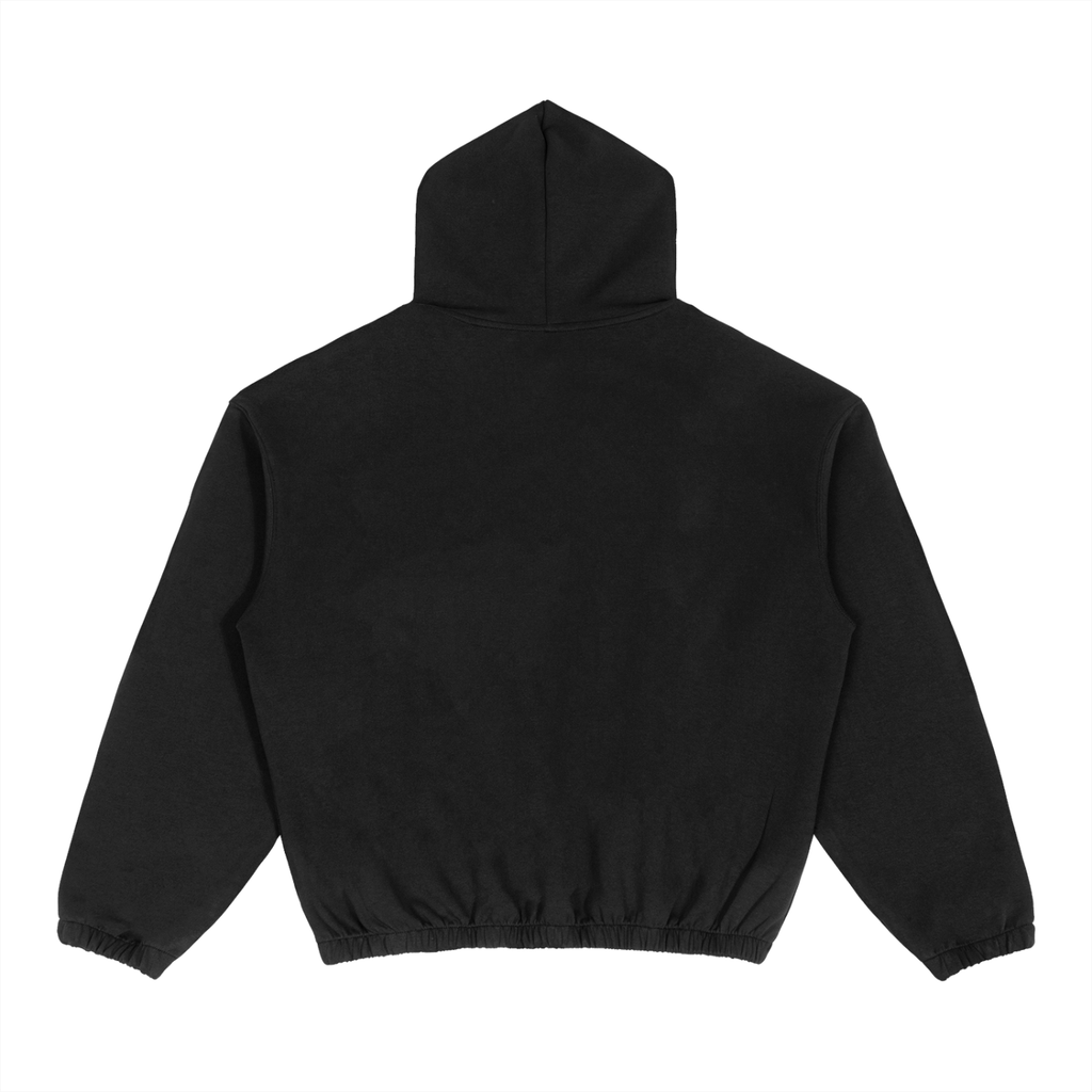 Boxy RAREBINO hoodie with cinched hem, featuring a relaxed fit and casual style, shown in a neutral color.