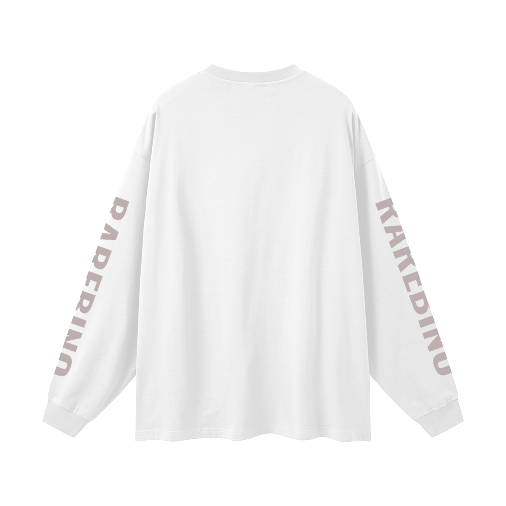 Oversized long sleeve T-shirt by RAREBINO in soft fabric, featuring a relaxed fit and classic crew neckline.
