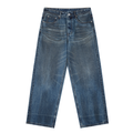 Vintage wash baggy denim jeans by RAREBINO with relaxed fit, classic five-pocket style, and faded blue denim fabric.