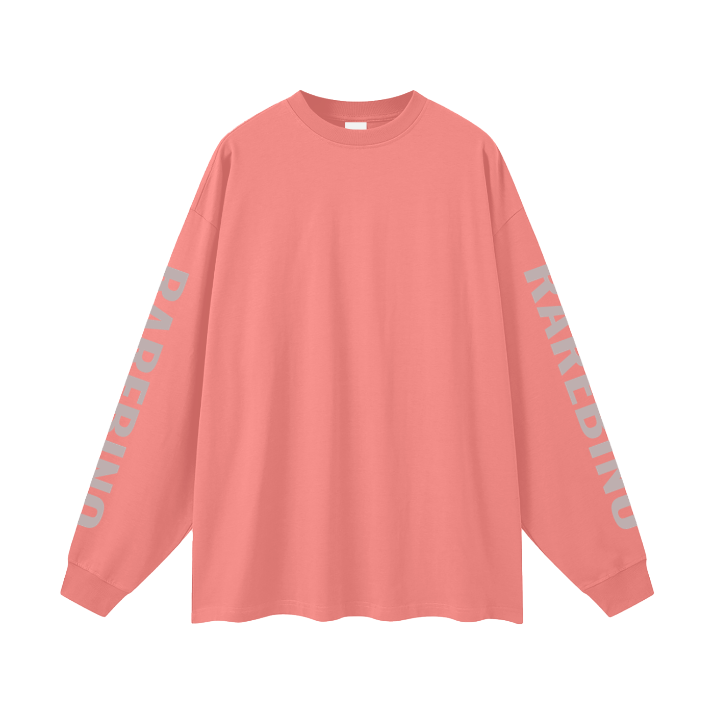 Oversized long sleeve T-shirt by RAREBINO featuring a relaxed fit in soft fabric, shown in a neutral color.