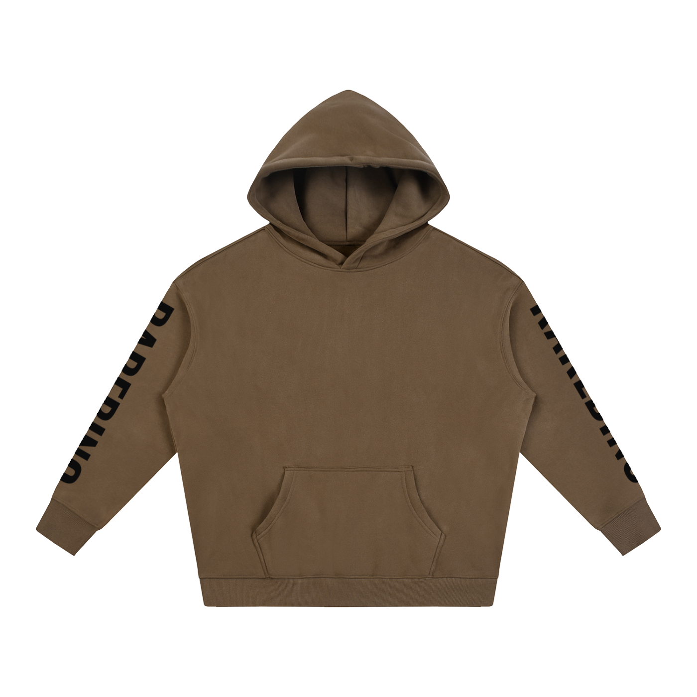 Oversize fleeced hoodie by RAREBINO with a cozy, plush texture, featuring a relaxed fit and ribbed cuffs and hem.