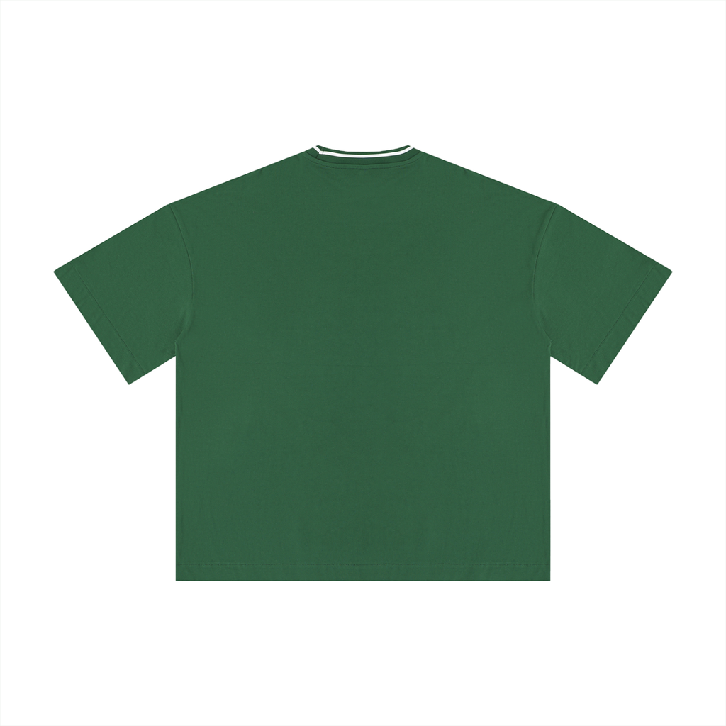 Boxy ribbed T-shirt by RAREBINO featuring a fitted, textured design in a neutral color, casual and stylish for everyday wear.