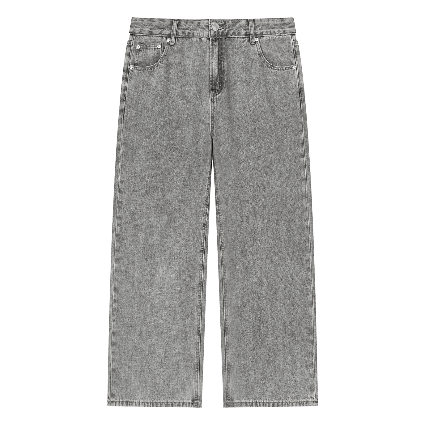 Rarebino vintage wash straight leg jeans with classic denim fabric and distressed details, shown on a neutral background.