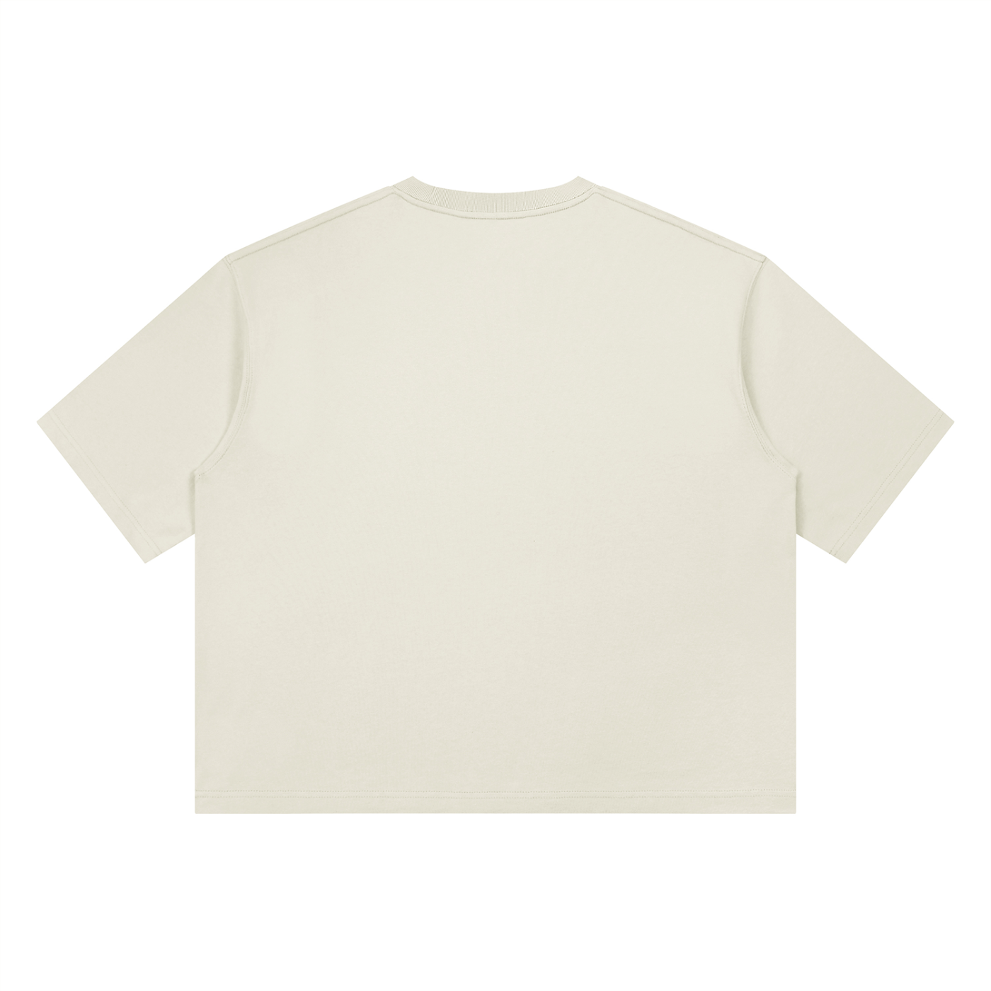 Black heavyweight boxy T-shirt by RAREBINO, featuring a relaxed fit and simple crew neckline.