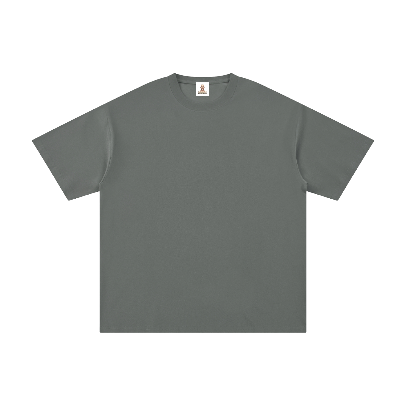 Pure cotton T-shirt by RAREBINO in white, featuring a classic crew neck and short sleeves, laid flat for display.