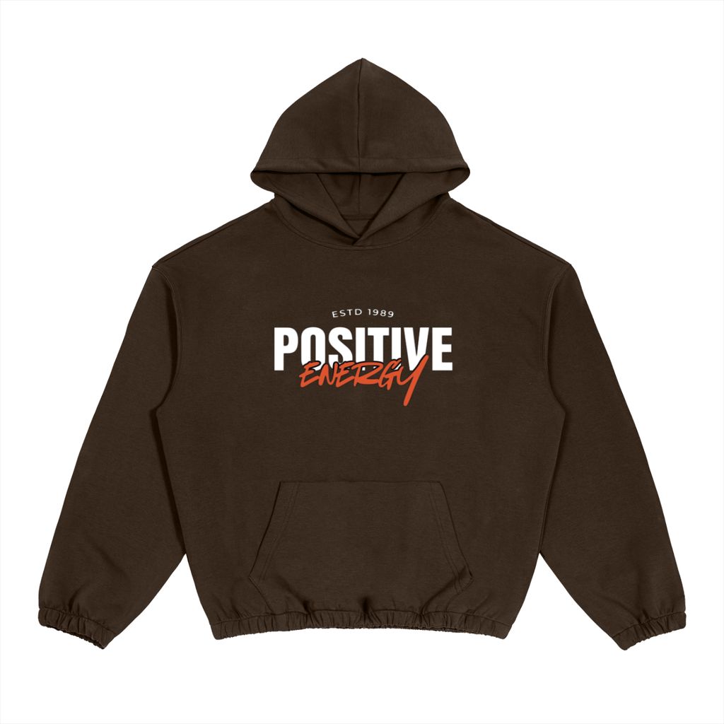 Boxy RAREBINO hoodie with cinched hem, featuring a relaxed fit and casual style, displayed on a mannequin.