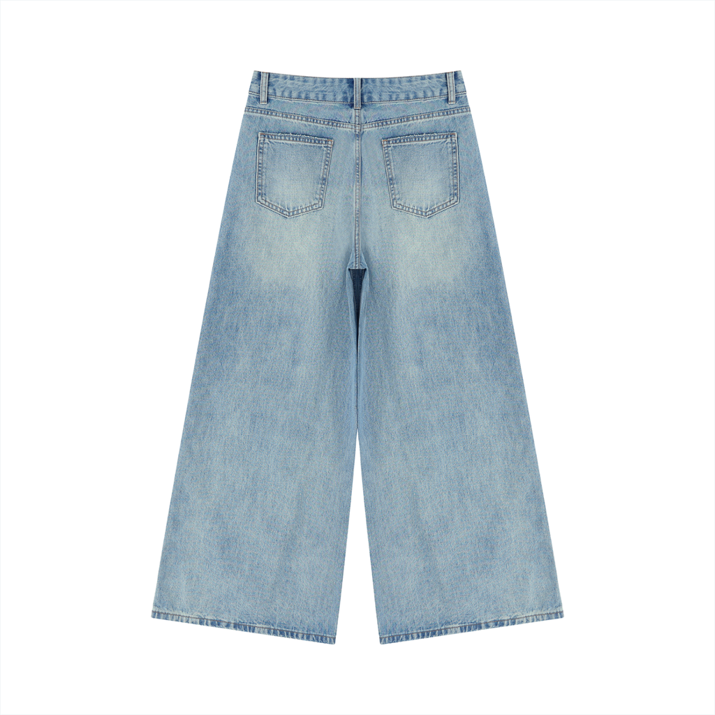 Vintage Wash Wide Leg Jeans by RAREBINO featuring a relaxed fit and classic high-rise design