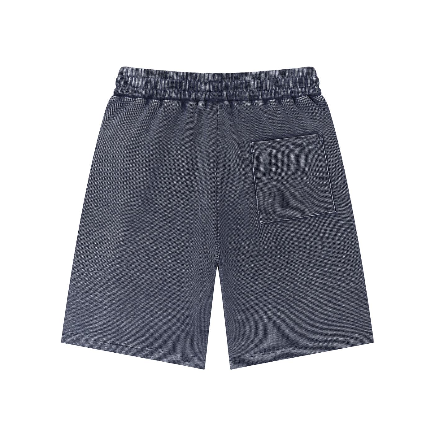 Rarebino mineral wash waffle knit shorts shown in soft, textured fabric with a relaxed fit and elastic waistband.