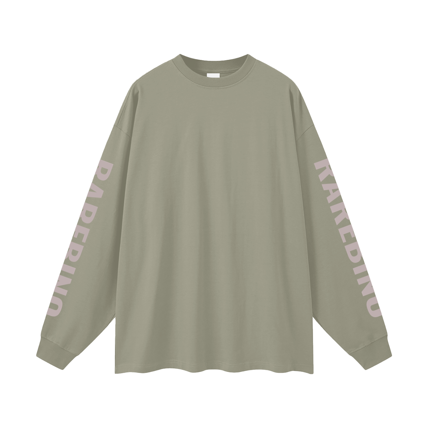 Oversized long sleeve T-shirt by RAREBINO, in soft fabric, shown in a relaxed fit with a simple design and long sleeves.